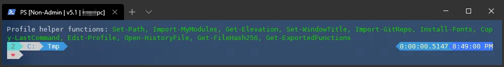 PowerShell running as non-admin